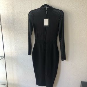 Long sleeve mesh top dress